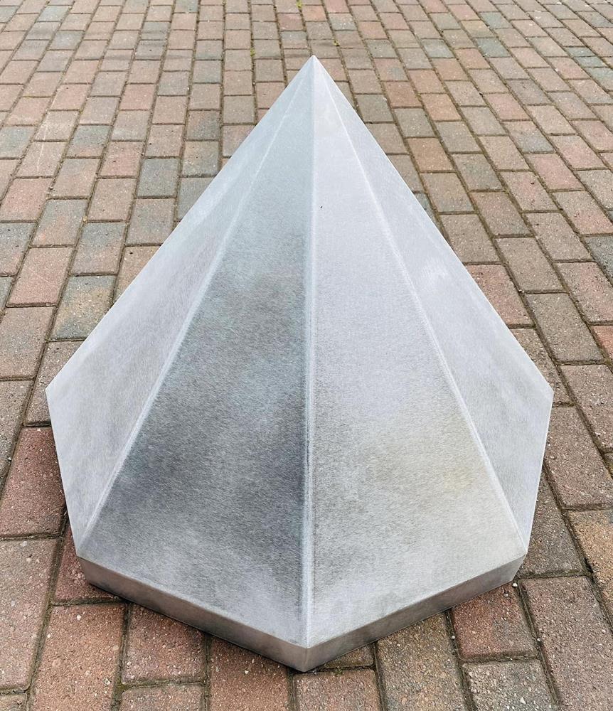 An octagon cone made with only 2 pieces of aluminium sheet.