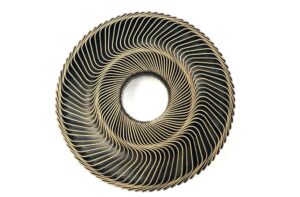 Brackets arranged in a circle and made with Stainless Steel which have been laser cut and folded with the CNC Brake Press.